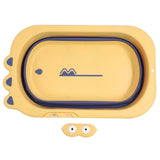 Baby Bath Tub Large Capacity Stable Support Prevent Slipping Collapsible Bathtub L Size Yellow