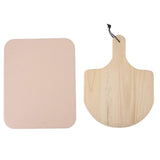 Pizza Stone Cordierite Uniform Heat Transfer with Pizza Peel Paddle Pizza Baking Stone for Kitchen Bread Cooking A