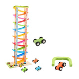 Wooden Car Ramp Toy Fine Motor Skill Race Track for Kids Boys Girls Children
