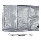 Poly Tarp Cover Thick Double Silver Waterproof Heat Insulating Sunproof Tear Proof Multipurpose Tarp 13.12ft Width 19.69ft Length