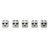 5Pcs Skeleton Dice Skull 6 Sided Resin Ornament Game Accessory Set Kit for Home Party