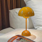 (Mustard yellow) 2023 New Denmark Bud Table Lamp Retro Table Lamp American Style Desk Lamp Charging Lamp Touch Nordic Decoration Table Lamp
