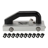 U Type Blade Wheeled Groover Aluminium Alloy Manual Floor Groover Floor Grooving Slotting Pull Hand Flooring Tool Slotter for PVC Plastic Floor Silve