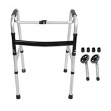 Folding Walker Professional 8 Speeds Height Adjustable Lightweight Aluminium Alloy Standard Foldable Walker for Seniors