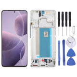 (Silver) For Xiaomi Redmi K70 Pro COMPATIBLE AMOLED Material LCD Screen Digitizer Full Assembly with Frame