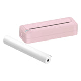 (Pink) Thermal Printer Multiuse Practical Smart Printer for Travel Office Packaging White