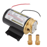 Electric Gear Oil Pump Thermal Protection Motor Pump Oil Transfer Pump with Brass Connector for Diesel Engine RL GP1200 12V 12A