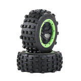 Off-road Car Rear Tyres For 1/5 Baha Rovan Km Baja 5t/5sc/5ft Rc Car Toys Parts 195x80mm,green