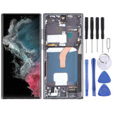 (Black) For Samsung Galaxy S22 Ultra 5G SM-S908U US Edition 6.78 inch OLED LCD Screen Digitizer Full Assembly with Frame