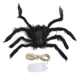 50cm Glowing Spiders Lifelike Adjustable Legs Comfortable Reusable Decorative Halloween Light Up Spiders for Haunted House Bar
