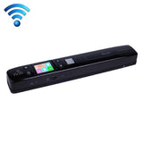 (Black) iScan02 WiFi Double Roller Mobile Document Portable Handheld Scanner with LED Display, Support 1050DPI / 600DPI / 300DPI / PDF / JPG / TF