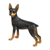 (Black) Dog Statue Crafts Home Decoration Resin Ornament for Shelf Farmhouse Desktop Black
