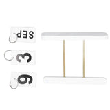 Reusable Desk Flip Calendar Large Display Decorative Standing Flip Calendar for Living Room Office White