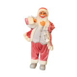 (Pink) Christmas Figurine Ornament Crafts for Tabletop Party Favors Supplies Office Pink