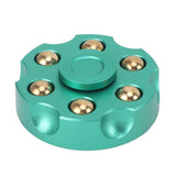 Metal ADHD Fingertip Rotating Toy Anxiety Stress Relief Brass Aluminum Alloy Hand Rotating Toy for ADD Green