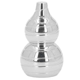 Gourd Shaped Metal Rotating Top Toy Aluminum Alloy Anxiety Reducer Long Lasting ADHD Desktop Gyroscope Silver