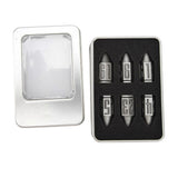 6PCS Metal Dice Set Reduce Stress Clear Number Easy to Roll Table Gaming Dice for Role Playing Game Party