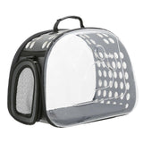 (black) Pet Carrier PVC Hard Shell Outdoor Use Pet Carrier Bag for Pets Walking Dogs black