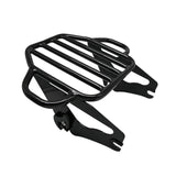 (Black) Detachable Two up Luggage Rack for Harley Davidson Street Glide Touring Black