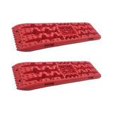 (Boards with Base Red) 2Pcs Generic Traction Boards Stable Tire Traction Pads for Vehicle Sand Traction Boards Black