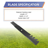 3Pcs Replacement 21 Inch Lawn Mower Blade Set Compatible for BOBCAT/RANSOMES GREAT DANE Ferris Husqvarna 61'' Deck 112111-03 D18036 GDU10232 1520842