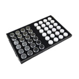 (48 Count) Glass Top Jewelry Display Case Multifunctional Dustproof Jewelry Storage Box 70 Count