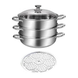 (3 layer) Stainless Steel Universal Kitchen Cooking Pot for Outdoor Kitchen Restaurant 1 layer