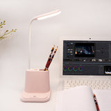 Multifunctional Table Lamp with Pen Holder DC5V USB Rechargeable Touch Light with Phone Stand for Desk Bedroom Student F2
