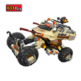 Military Series Wheeled Assault Vehicle City Police SWAT DIY Model Building Blocks Bricks Toys Christmas Gifts