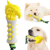 IT AND ME Eagle TPR Soft Rubber Dog Toy Tough Anti-Bite Molar Clean Teeth Toothbrush Training Toy for Small Big Dogs Interactive