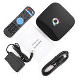 Q Plus Smart TV Box Android 9.0 TV Box 4GB RAM 32GB/64GB ROM Quad Core H.265 USB3.0 2.4G WiFi Set Top Box 4K TVBOX Media Player