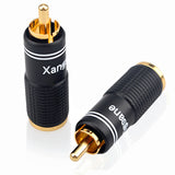 8Pcs Pure Copper Gold-Plated RCA Plug  Connector HIFI Audio DIY Amplifier Speaker Signal Cable Adapter