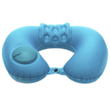 U Shape Air Inflatable Support Neck Pillow for Airplane Travel Sleep