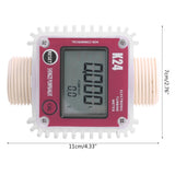 K24 Turbine Digital Oil Fuel Flow Meter Gauge For Chemicals Liquid Water Y4QC