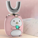 Smart 360 Degree U Shaped Kids Children Electric Toothbrush Silicone Automatic Ultrasonic Teeth Tooth Brush Cartoon Pattern