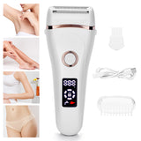 Painless Epilator Electric Razor Body Hair Remover Shaver For Lady Female Trimmer Waterproof USB Rechargeable LCD Display