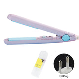 2 In 1 Home Cute Mini Hair Straightener Splint Ergonomic Anti-skid With Box Electric Wired Flat Iron Ceramic Styling Tools