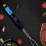 Light grill warm white fork with digital Kitchen BARbecue Thermometer digital For Meat Thermometer with long fork LED display