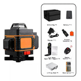 16 Lines 4D Laser Level green line Self-Leveling  360 Horizontal And Vertical Super Powerful Laser level green Beam laser level