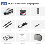 S89 Profesional Drone 4K With WIFI Signal Trans HD Dual Camera 50x Zoom Dron RC Quadcopter For Boys Teens Child Drone Gift