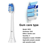 SUOJI Toothbrush Heads for Philips Sonicare Electric Toothbrush HX3/HX6/HX9 Series Gum Care Replacement Teeth Brush Nozzles