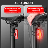 USB Rechargeable LED Bike Brake Tail Light Smart Sensor Light Waterproof Bicycle Rear Light Cycling Safety Flashlight bike light