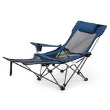 Fishing Chair Camp Chair Folding Beach Picnics Camping Chair Portable Adjustable Reclining Bed Nap Chair with Removable Footrest