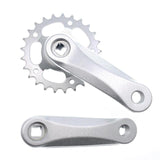 Children Kids Bicycle Crankset 102/114mm 25/28T Crank Set Square Hole Aluminum Alloy Single Speed Bike Parts