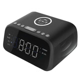Alarm Clock With Bluetooth Speaker And Wireless Charger,Fm Radio Clock ,Dimmable Led Digital Display For Home Bedroom