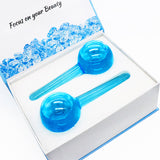 High Quality 2pcs/Lot Large Beauty Ice Hockey Energy Beauty Crystal Ball Facial Cooling Ice Globes Water Wave For Face and Eye