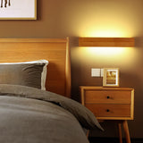 Modern Japanese Style Led Lamp Oak Wooden Wall Lamp Nordic Solid Wood Mirror Wall Lights Sconce For Bedroom Bathroom Warm Light