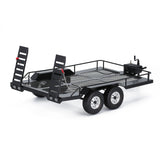 Metal Trailer with 4 Tires Black 465*290MM for 1/10 RC Crawler Car Axial SCX10 90046 AXI03007 Traxxas TRX-4 Redcat Gen8