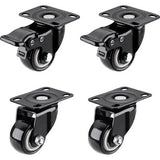 4 Pack 2in Heavy Duty Caster Wheels Polyurethane Swivel  with 360 Degree Top Plate 220lb Total Capacity for Furniture