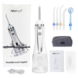 5 Modes Oral Irrigator 300ml Portable Water Dental Flosser Dental Teeth Cleaner USB Rechargeable Irrigator with Travel Bag